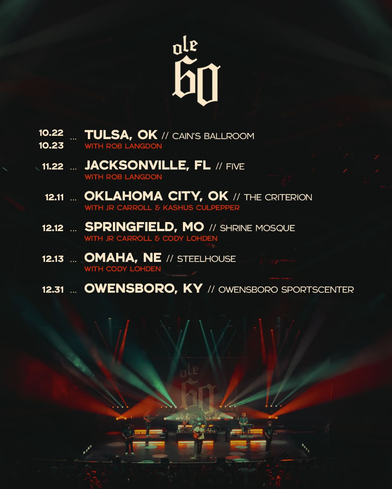 Ole 60 Smokestack Town Tour Tour Poster 2026